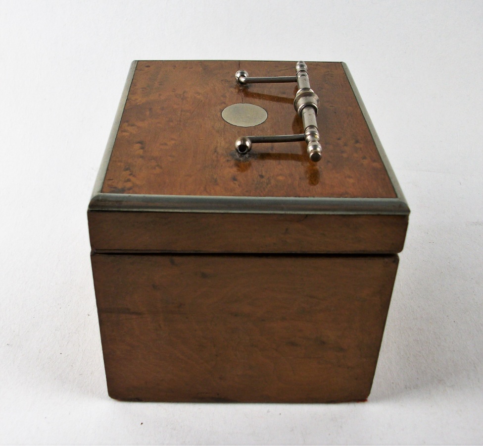 Antique Burr Maple Tea Caddy